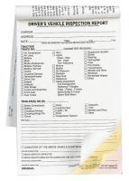 38D296 Vehicle Inspection Form, 3 Ply, W/Carbon