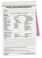 38D297 Vehicle Inspection Form, 2 Ply, Carbonless