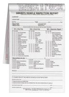 38D299 Vehicle Inspection Form, 2 Ply, Carbonless