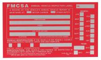 38D307 Vehicle Inspection Decal, 3 1/2 x 6 In.