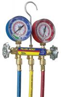 38D864 Manifold Gauge and Hose Set, 60 In Hoses