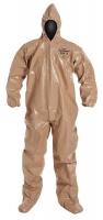 38D981 Hooded Tychem(R) CPF 3, Tan, Socks, M, PK 6