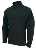 38F015 FR Sweatshirt, 1/4 Zip, HRC2, Black, 3XLT