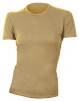 38F210 Womens FR Short Sleeve T-Shirt, Tan, LT