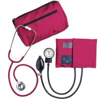 38F649 Anrd Sphygmomanometer/2 Hd Stetho, Mgnta