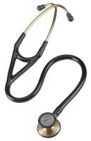 38F750 Stethoscope, 27 in, Adult, Black/Brass