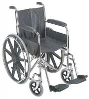 38F801 Wheelchair, 250 lb, 18 In Seat, Silver