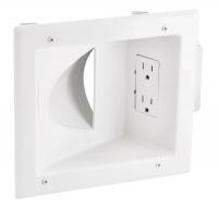 38F866 Low Voltage Wall Plate, Wht