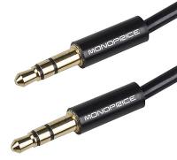 38F903 Audio Cable, 3.5mm, M/M, 6 Ft, Blk