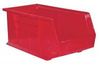 38G148 Stack and Hang Bin, 8x15x7 In., Red