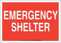 38H505 Facility Sign, Alum, 10 x 14 in, Wht/Red