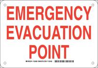 38H508 Facility Sign, Alum, 7 x 10 in, Red/Wht