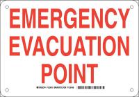 38H509 Facility Sign, Plastic, 7 x 10 in, Red/Wht
