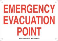38H511 Facility Sign, Alum, 10 x 14 in, Red/Wht