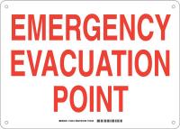 38H512 Facility Sign, Plastic, 10 x 14 in, Red/Wht