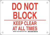 38H515 Facility Sign, Plastic, 7 x 10 in, Red/Wht