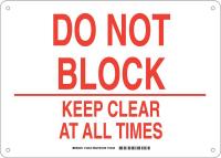 38H517 Facility Sign, Alum, 10 x 14 in, Red/Wht