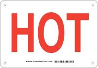 38H521 Facility Sign, Plastic, 7 x 10 in, Red/Wht