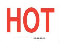 38H522 Facility Sign, Poly, 7 x 10 in, Red/Wht