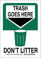38H534 Facility Sign, Poly, 10 x 7 in, Grn/Blk/Wht