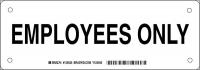 38H567 Facility Sign, Alum, 3.5 x 10 in, Blk/Wht