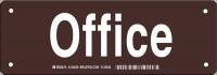 38H571 Facility Sign, Plastic, 3.5 x 10, Wht/Brown