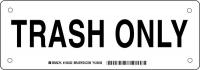 38H574 Facility Sign, Plastic, 3.5 x10 in, Blk/Wht