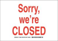 38H590 Facility Sign, Poly, 7 x 10 in, Red/Wht