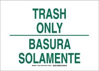 38H599 Facility Sign, Bilingual, Poly, 10 x 14 in