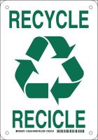 38H608 Facility Sign, Bilingual, Plastic, 10 x7 in