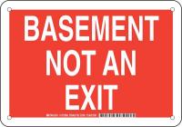 38H643 Facility Sign, Alum, 7 x 10 in, Wht/Red