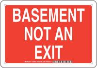 38H644 Facility Sign, Plastic, 7 x 10 in, Wht/Red