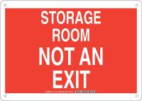 38H658 Facility Sign, Alum, 10 x 14 in, Wht/Red