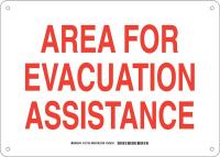 38H677 Fire Safety Sign, Plastic, 10 x 14, Wht/Red