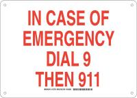 38H695 Fire Safety Sign, Plastic, 10 x 14, Red/Wht