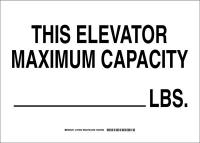 38H715 Facility Sign, Poly, 10 x 14 in, Blk/Wht