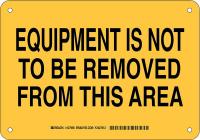 38H722 Factory/Equip Sign, Alum, 7 x10 in, Blk/Ylw