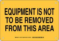 38H723 Factory/Equip Sign, Plastic, 7 x10, Blk/Ylw