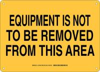 38H726 Factory/Equip Sign, Plastic, 10x14, Blk/Ylw