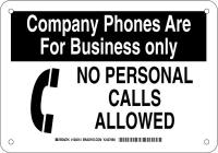 38H740 Facility Sign, Alum, 7 x 10 in, Blk/Wht