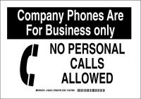 38H742 Facility Sign, Poly, 7 x 10 in, Blk/Wht