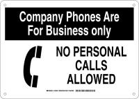 38H744 Facility Sign, Plastic, 10 x 14 in, Blk/Wht
