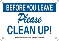 38H746 Facility Sign, Alum, 7 x 10 in, Blue/Wht