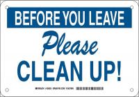 38H747 Facility Sign, Plastic, 7 x 10 in, Blue/Wht