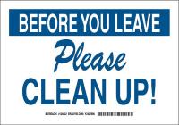 38H748 Facility Sign, Poly, 7 x 10 in, Blue/Wht