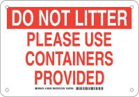 38H752 Facility Sign, Alum, 7 x 10 in, Red/Wht