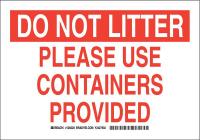 38H754 Facility Sign, Poly, 7 x 10 in, Red/Wht