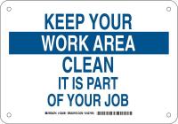38H789 Facility Sign, Plastic, 7 x 10 in, Blue/Wht