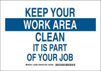 38H790 Facility Sign, Poly, 7 x 10 in, Blue/Wht