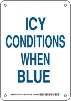 38H850 Facility Sign, Plastic, 10 x 7 in, Blue/Wht